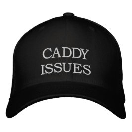 Casquette Brodée Caddy Issues Black & White Golf Hat