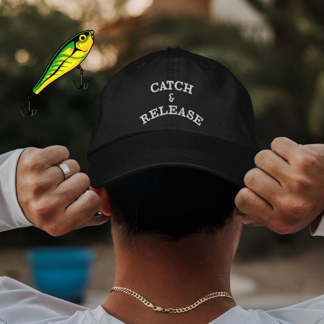 Casquette Brodée Cadeau personnalisé de capture et de remise de pêc (Créateur téléchargé)