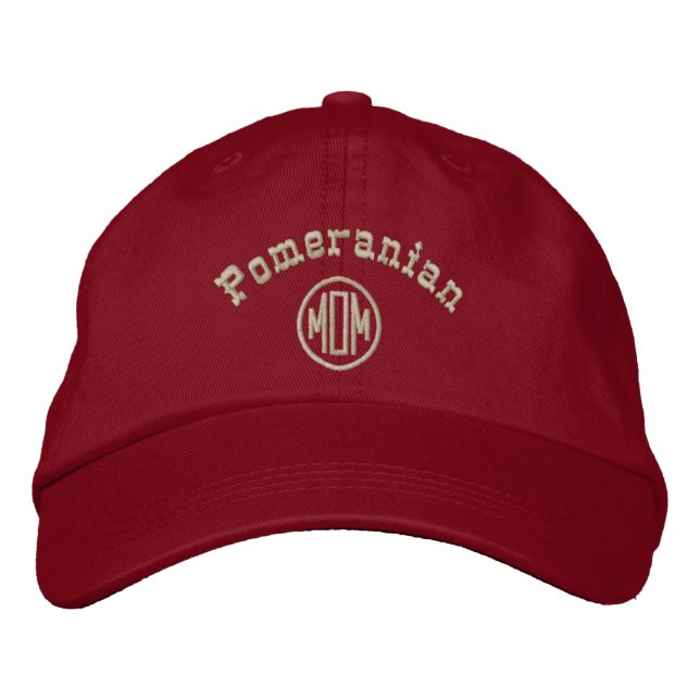 Casquette Brodée Cadeaux maman Poméraniens (Devant)