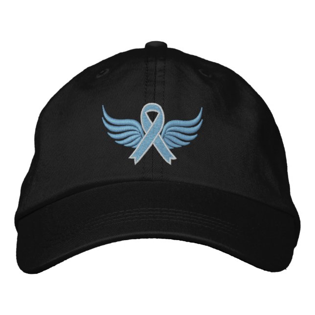 Casquette Brodée Cancer de la prostate Ailes du ruban (Devant)