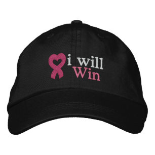 Casquette Brodée Cancer du sein je gagnerai