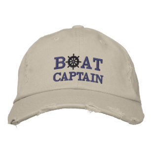 Casquette Brodée Capitaine de bateau nautique personnalisé