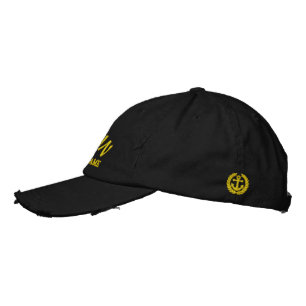Casquette Brodée Capitaine de navigation avec le motif d'ancre