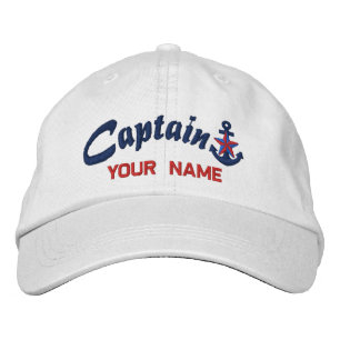 Casquette Brodée Capitaine personnalisé Star Anchor Your Name