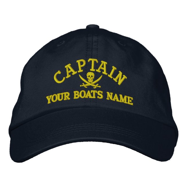 Casquette Brodée Capitaines de voile pirates personnalisés (Devant)
