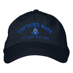 Casquette Brodée Capitaine's Mate Votre nom de bateau Votre nom ou