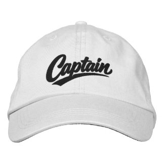 Casquette Brodée Captain Simple Bold Typography Style