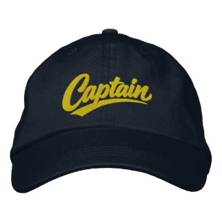 Casquette Brodée Captain Simple Bold Typography Style