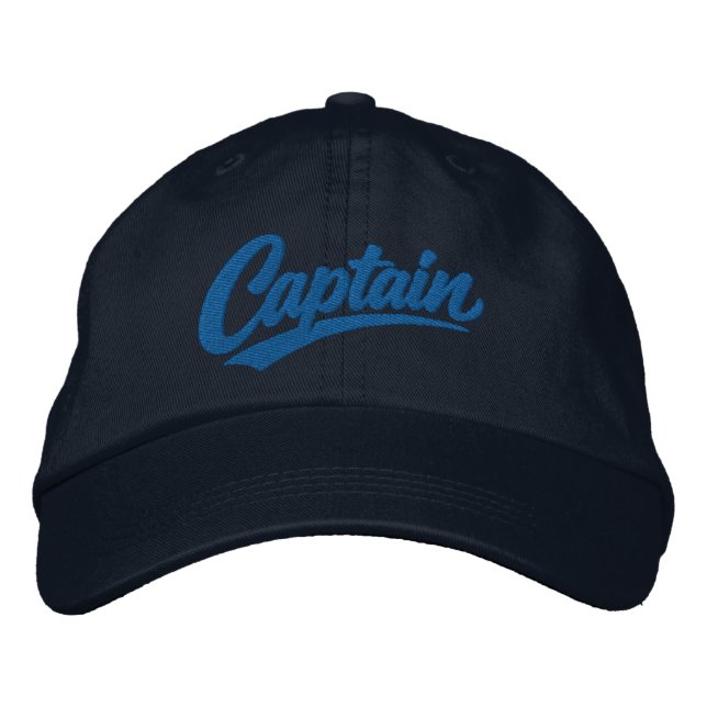 Casquette Brodée Captain Simple Bold Typography Style (Devant)