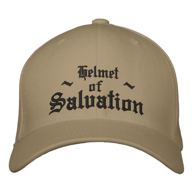 Casquette Brodée Casque du salut (Devant)