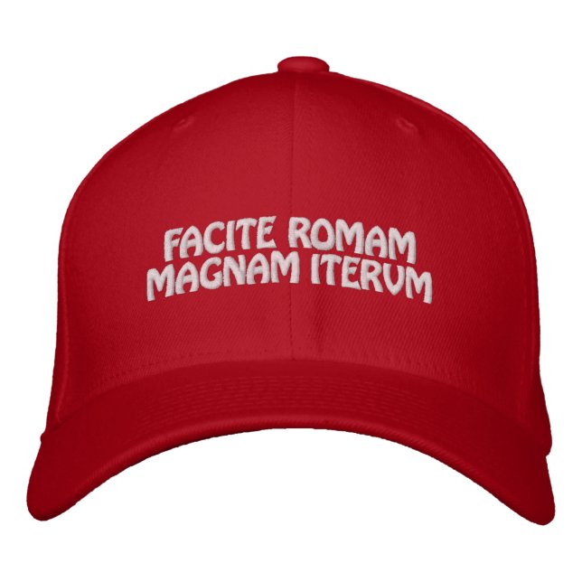 CASQUETTE BRODÉE CASSIS "FACITE ROMAM MAGNAM ITERVM" (Devant)