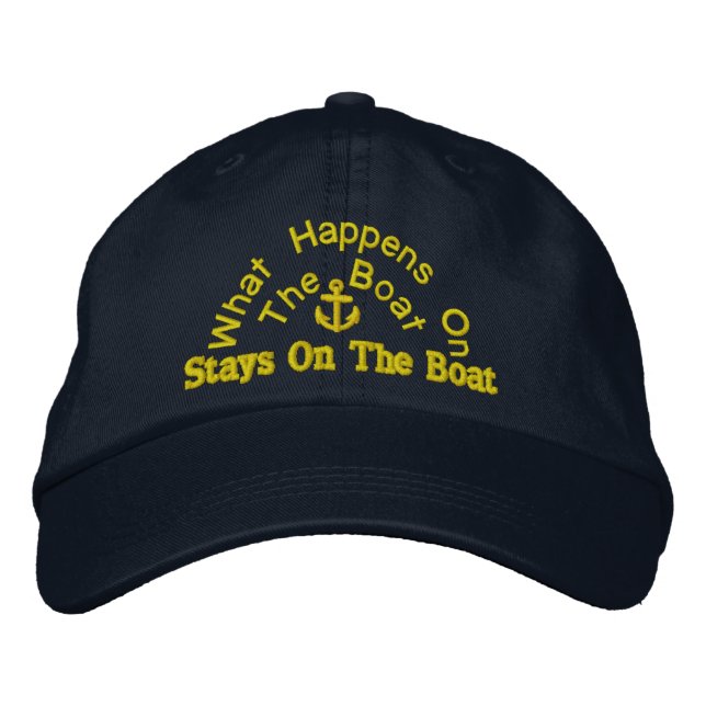 Casquette Brodée ce qui se passe sur le bateau reste sur le bateau (Devant)