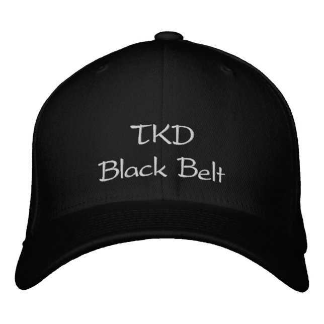 Casquette Brodée Ceinture noire TKD (Devant)