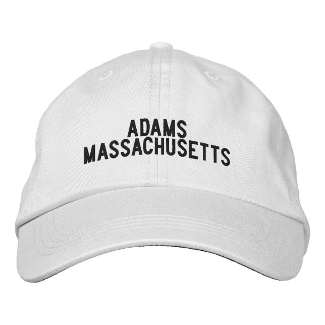 Casquette Brodée Chapeau Adams Massachusetts (Devant)