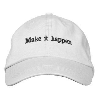 Casquette Brodée Chapeau Brodé "Faire que cela arrive" Motivationne