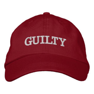 Casquette Brodée Chapeau brodé MAGA rouge COUPABLE