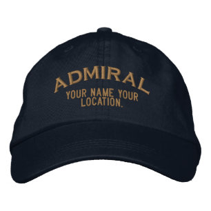Casquette Brodée Chapeau d'amiral de mer personnalisé