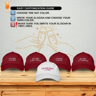 Casquette Brodée Chapeau de Demoiselle d'Honneur de Cocktail Person