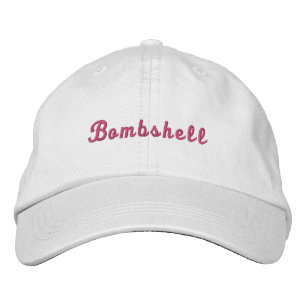 Casquette Brodée Chapeau de voyage Bombshell rose blanc pour enterr