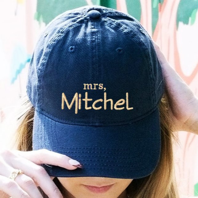 Casquette Brodée Chapeau Mme, Chapeau de Mariée Nouvellement Mariée (Créateur téléchargé)