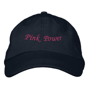 Casquette Brodée Chapeau Navy Pink Power Mélange Audacieux d'Énergi