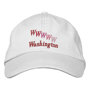 Casquette Brodée Chapeau - Nom et monogramme décalé (Rouges)