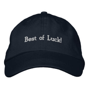Casquette Brodée Chapeau réglable avec texte motivant "Bonne chance