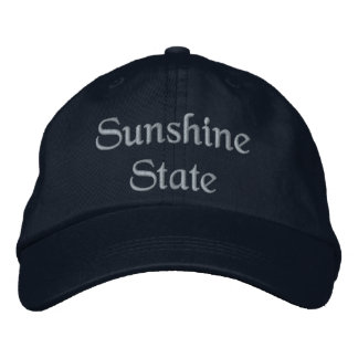 Casquette Brodée Chapeau réglable SUNSHINE STATE Navy Élégant Voyag