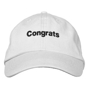 Casquette Brodée Chapeaux blancs texte personnalisé félicitations n