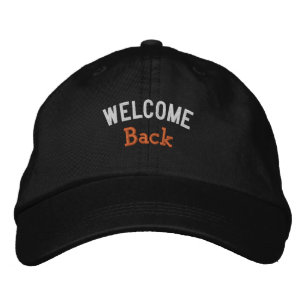 Casquette Brodée Chapeaux-Casquettes Noir Élégant de Retour Bienven