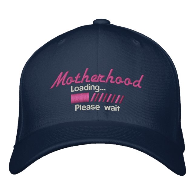 Casquette Brodée Chargement de la maternité Veuillez patienter (Devant)