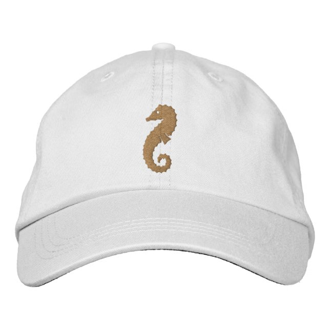 Casquette Brodée Cheval de mer géant (Devant)