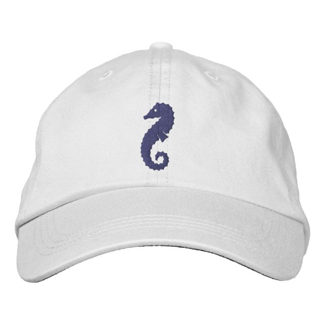 Casquette Brodée Cheval de mer géant (Devant)