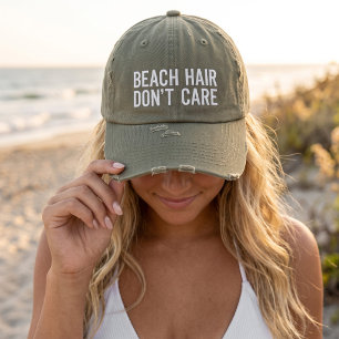 Casquette Brodée Cheveux de plage, on s'en fiche
