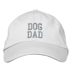 Casquette Brodée Chien papa gris texte personnalisé mignon moderne