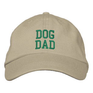 Casquette Brodée Chien papa vert texte personnalisé moderne plaisir