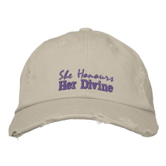 Casquette Brodée Citation d'honneur divine spirituelle pourpre pier