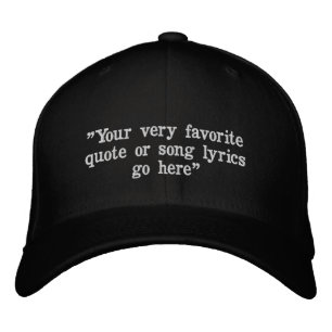 Casquette Brodée Citation personnalisée créez la vôtre