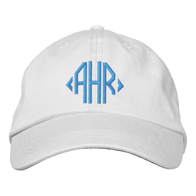 Casquette brodée classique avec monogramme (Devant)