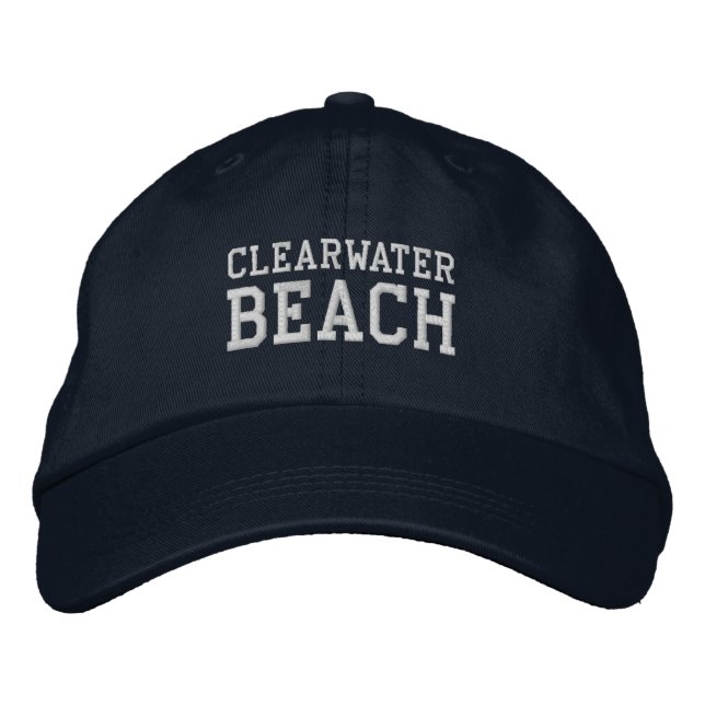 Casquette Brodée Clearwater Beach Florida Embroidered Baseball Hat (Devant)