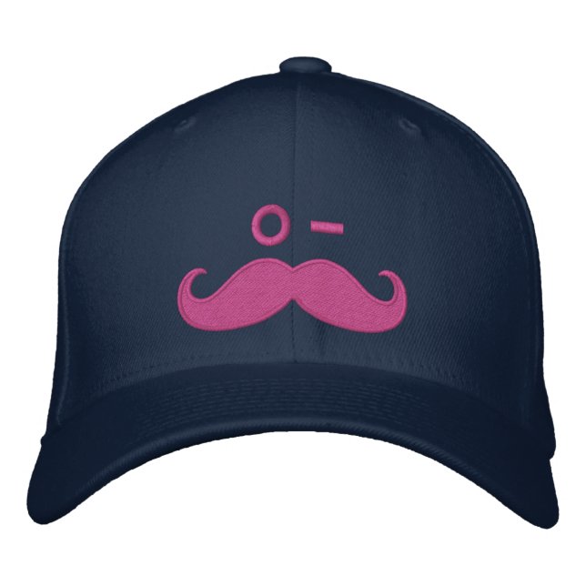 Casquette Brodée CLIN D'OEIL de moustache (Devant)