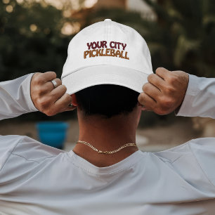 Casquette Brodée Club de pickleball d'équipe personnalisé de ville