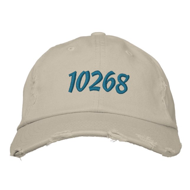 Casquette Brodée Code postal, postal, indicatif régional personnali (Devant)