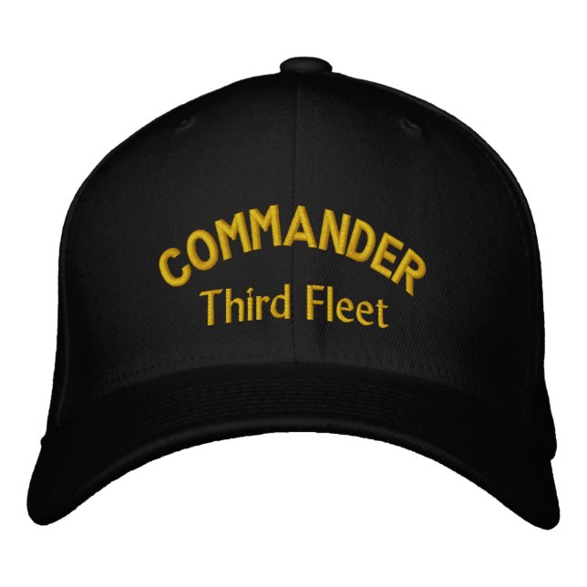 Casquette Brodée COMMANDANT, Troisième flotte (Devant)