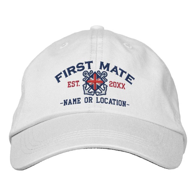 Casquette Brodée Compagnon personnalisé de drapeau d'Union Jack (Devant)
