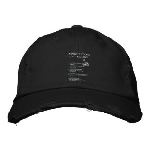 Casquette Brodée Comprendre les électriciens - Noir