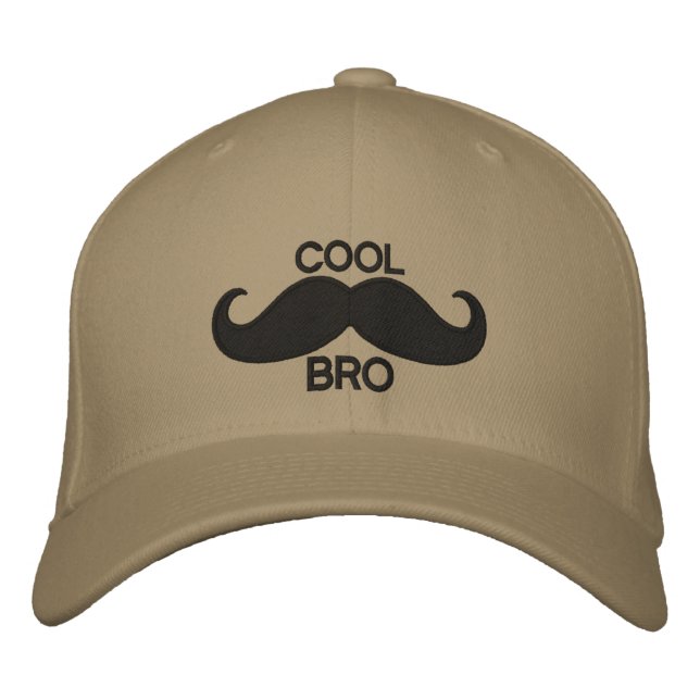 Casquette Brodée COOL Mustache BRO (Devant)