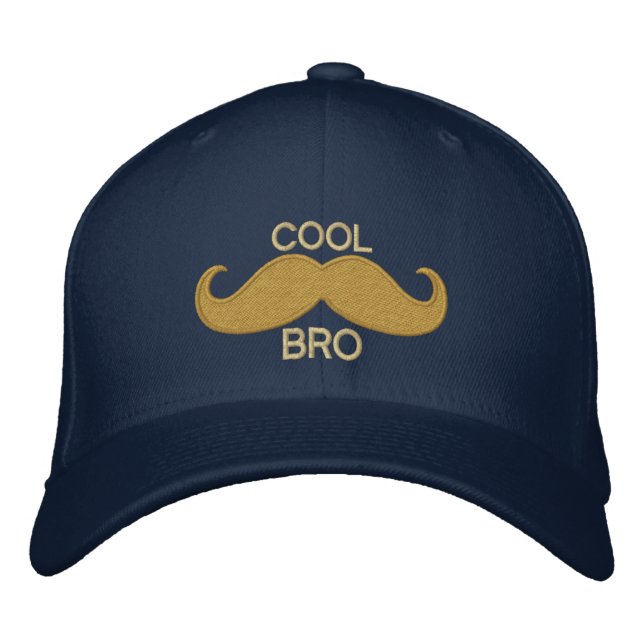 Casquette Brodée COOL Mustache BRO (Devant)