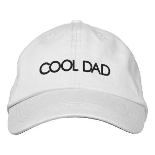 Casquette Brodée Cool papa blanc noir personnalisé moderne