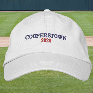 Casquette Brodée Cooperstown Année Broderie / Bleu et Rouge